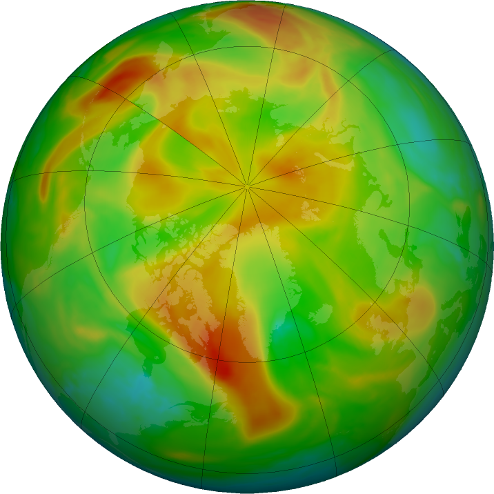 Arctic ozone map for 25 May 2021